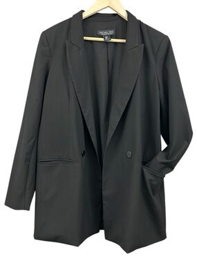 Rachel Zoe Open Front Blazer Black Coat Size Large